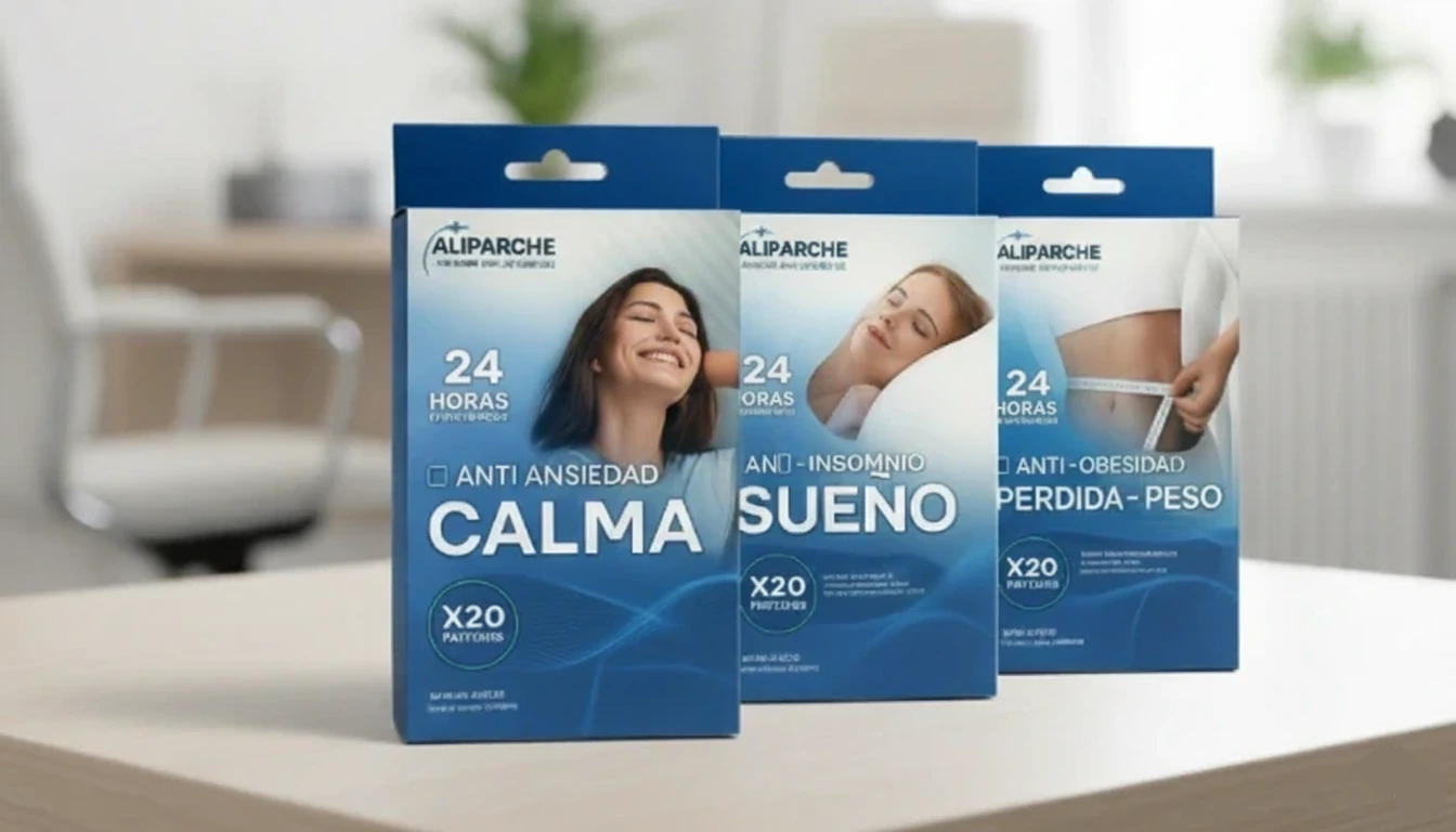 Cajas de parches transdérmicos Aliparche: Calma, Sueño y Pérdida de peso